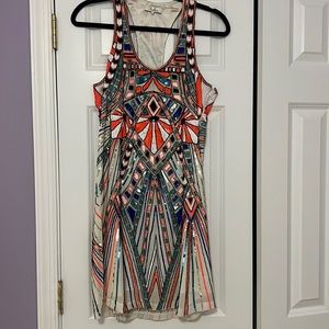 Parker multicolored beaded mini dress
